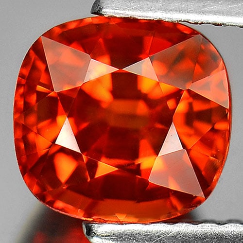 Certified Natural Orange Sapphire 2.58 Ct. Clean Cushion Shape 7.47 X 7.13 Mm. Gemstone From (1 of 4)