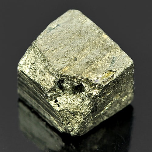 Natural Mineral Metallic 32.41 Ct. Luster And Pale Brass - Yellow Gold Pyrite Gemstone From Peru: Product ID: 804400010 Product Name: Natural Rough Weight: 32.41 CT. Size: 13.2 x 12 x 11.3 MM. Shape: Free Form Color: Brass - Yellow Gold Clarity:Opaque Luster: Metallic Gems Origin: Peru Treatment: