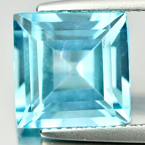 Natural Blue Topaz 6.93 Ct. Square Shape 9.8 x 9.8 Mm. Gemstone From Brazil: Product ID: 807165467 Product Name: Natural Blue Topaz Weight: 6.93 CT. Size: 9.8 x 9.8 x 6.5 MM. Shape: Square Color: Blue Clarity:SI Luster: Good Gems Origin: Brazil Treatment: Treated Crystal Struc