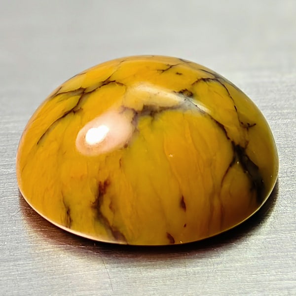 Natural Yellow Skin Opal 7.87 Ct. Oval Cabochon Shape 15 x 12.4 Mm. Gemstone From Ethiopia: Product ID: 818727922 Product Name: Natural Opal Weight: 7.87 CT. Size: 15 x 12.4 x 7.8 MM. Shape: Oval Cabochon Color: Yellow Clarity:Opaque Luster: Good Gems Origin: Ethiopia Treatment: Unheated Cry