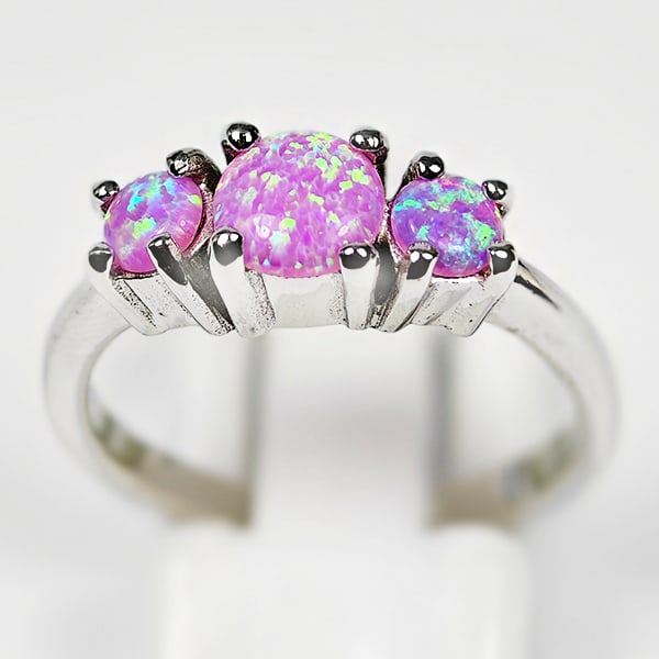 925 Sterling Silver Ring Jewelry 3.56 Grams With Created Multi Color Pink Opal Size 8: Product ID: 200108222 Product Type: 925 Sterling Silver Fine Jewelry Jewelry Weight: 3.56 Grams. Gemstones Color: Multi-Color Metal: Solid Silver 92.5%. Gemstone Detail: At Your Service: At Treasure o
