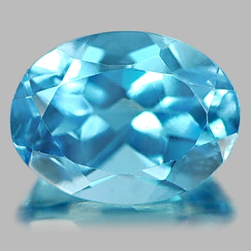 Natural Swiss Blue Topaz 1.74 Ct. VVS Oval Shape 8 x 6.1 Mm. Gemstone From Brazil: Product ID: 807161824 Product Name: Natural Blue Topaz Weight: 1.74 CT. Size: 8 x 6.1 x 4.7 MM. Shape: Oval Color: Swiss Blue Clarity:VVS Luster: Good Gems Origin: Brazil Treatment: Treated Crystal St