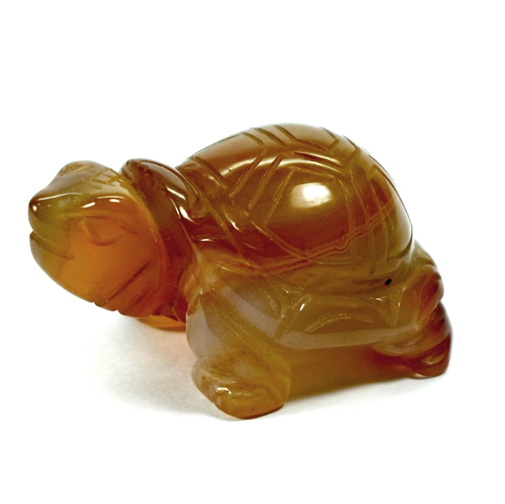 Natural Brazilian Agate 118.00 Ct. Turtle Carving Size 25 x 40 x 20 Mm. (1 of 3)
