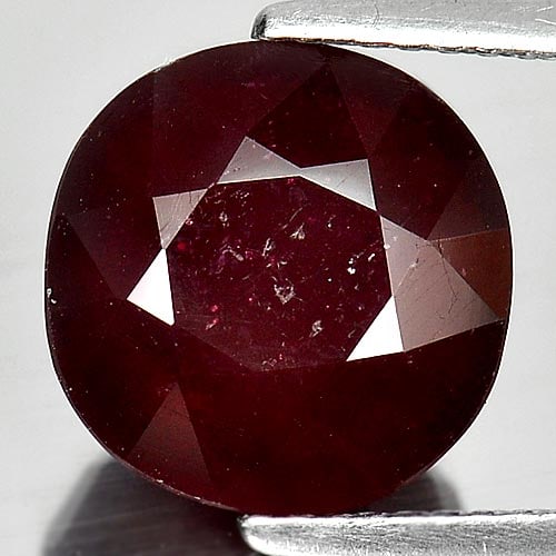 Natural Red Ruby 6.44 Ct. Oval Shape 10.3 x 10.2 Mm Gemstone From Madagascar: Product ID: 805930430 Product Name: Natural Ruby Weight: 6.44 CT. Size: 10.3 x 10.2 x 6.6 MM. Shape: Oval Color: Red Clarity:SI Luster: Good Gems Origin: Madagascar Treatment: Heated Crystal Structure