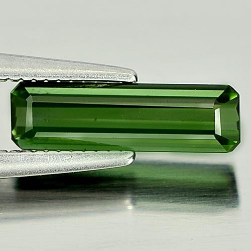 Natural Green Tourmaline 0.92 Ct. Clean Octagon Shape 11.1 x 3.3 Mm. Gemstone From Nigeria: Product ID: 807245660 Product Name: Natural Tourmaline Weight: 0.92 CT. Size: 11.1 x 3.3 x 2.5 MM. Shape: Octagon Color: Green Clarity:IF Luster: Very Good Gems Origin: Nigeria Treatment: Unheated Cry