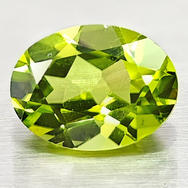 Natural Green Peridot 2.06 Ct. Oval Shape 7.1 x 9.2 Mm. Gemstone From Pakistan: Product ID: 805316923 Product Name: Natural Peridot Weight: 2.06 CT. Size: 7.1 x 9.2 x 4.6 MM. Shape: Oval Color: Green Clarity:VSI Luster: Good Gems Origin: Pakistan Treatment: Unheated Crystal Struc