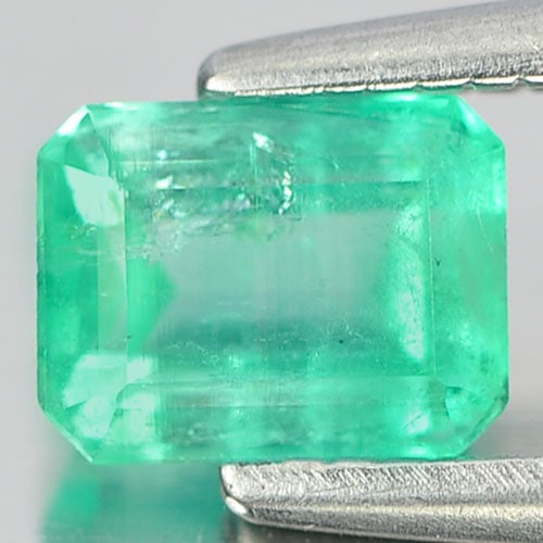 Natural Green Emerald 0.57 Ct. Octagon Shape 5.5 x 4.2 Mm. Gemstone From Columbia: Product ID: 802401277 Product Name: Natural Emerald Weight: 0.57 CT. Size: 5.5 x 4.2 x 3.2 MM. Shape: Octagon Color: Green Clarity:SI1 Luster: Good Gems Origin: Columbia Treatment: Unheated Crystal St