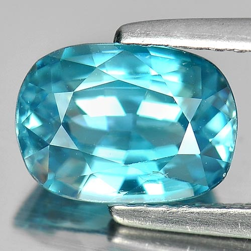 Natural Blue Zircon 2.91 Ct. VVS Oval Shape 9 x 6.6 Mm. Gemstone From Cambodia: Product ID: 807730278 Product Name: Natural Zircon Weight: 2.91 CT. Size: 9 x 6.6 x 4.4 MM. Shape: Oval Color: Blue Clarity:VVS Luster: Good Gems Origin: Cambodia Treatment: Heated Crystal Structure: