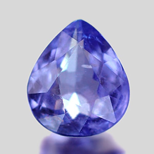 Natural Violetish Blue Tanzanite 0.55 Ct. Pear Shape 6 x 5.2 Mm. Gemstone From Tanzania: Product ID: 807006657 Product Name: Natural Tanzanite Weight: 0.55 CT. Size: 6 x 5.2 x 2.8 MM. Shape: Pear Color: Violetish Blue Clarity:SI Luster: Good Gems Origin: Tanzania Treatment: Heated Crystal