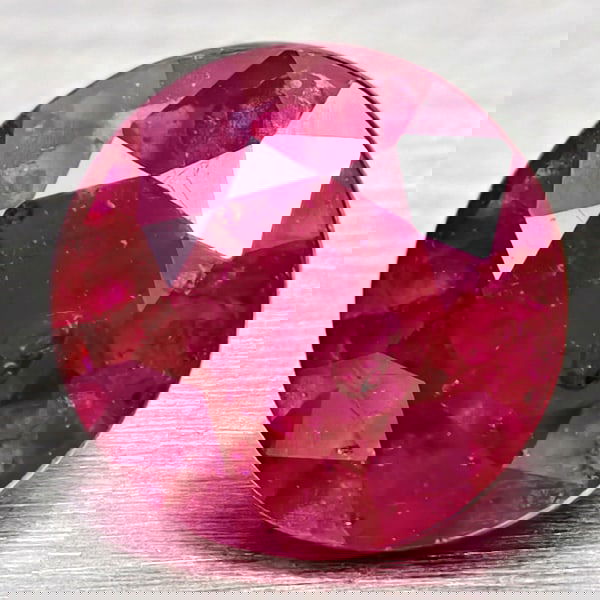 Natural Red Ruby 1.62 Ct. Round Shape 6.5 Mm Gemstone From Madagascar (1 of 3)