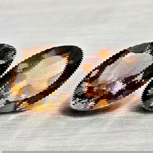 Natural Smokey Color Quartz 1.31 Ct. 2 Pcs Round Shape 5.8 Mm Gemstones From Brazil (1 of 3)