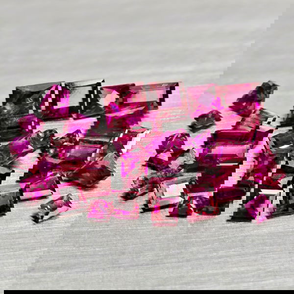 Natural Purplish Pink Ruby 1.97 Ct. 36 Pcs Mixed Shape Gemstones From Mozambique (1 of 3)