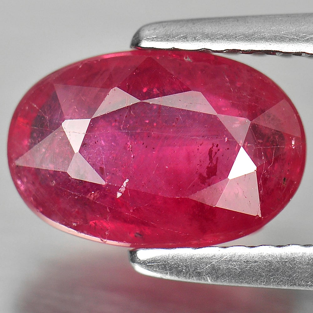 Natural Red Ruby 1.96 Ct. Oval Shape 9.2 x 6 Mm. Gemstones From Madagascar: Product ID: 105901349 Product Name: Natural Ruby Weight: 1.96 CT. Size: 9.2 x 6 x 3.3 MM. Shape: Oval Color: Red Clarity:SI1 Luster: Good Gems Origin: Madagascar Treatment: Heated Crystal Structure: T