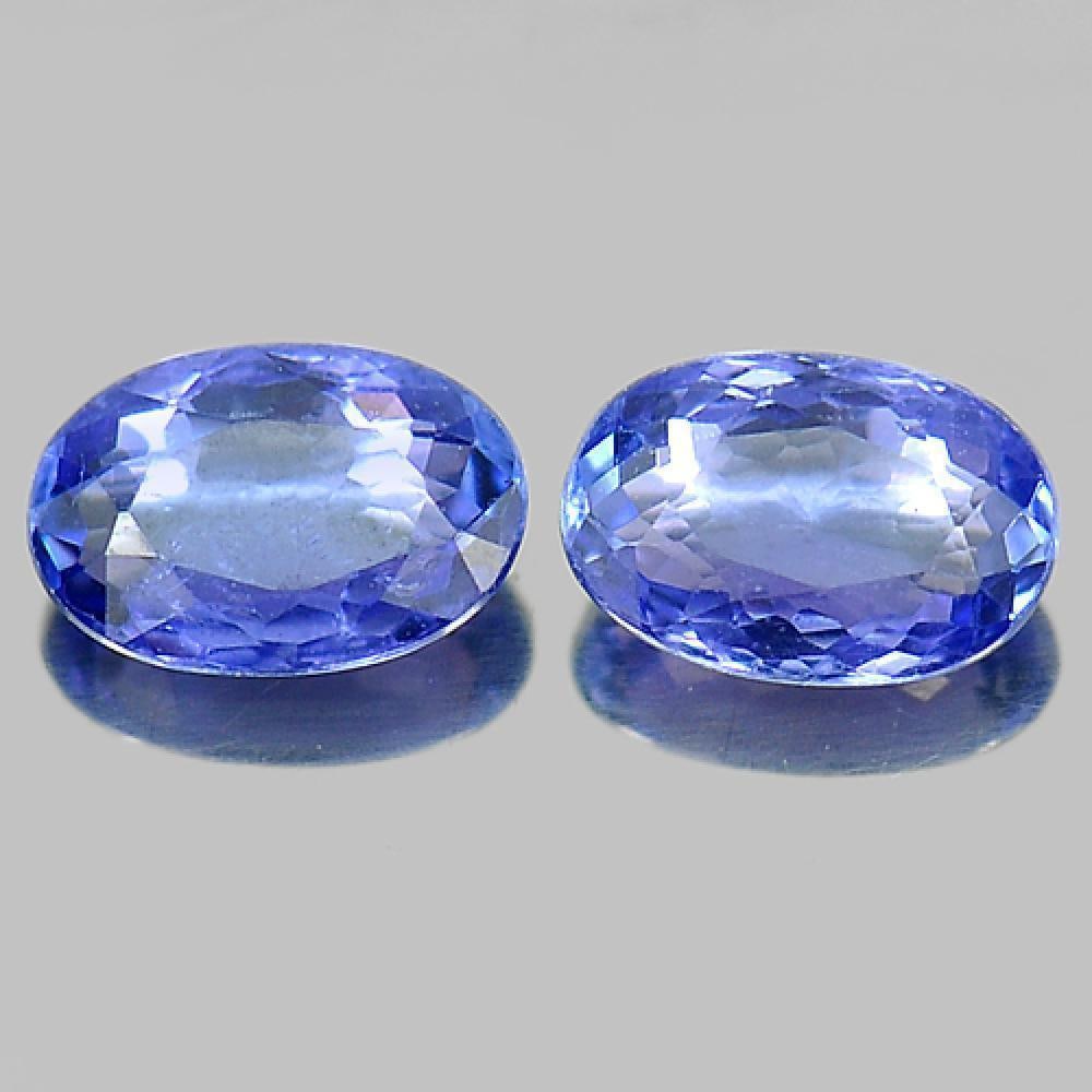 Natural Violetish Blue Tanzanite 1.09 Ct. 2 Pcs Oval Shape 6.1 x 4.1 Mm. Gemstones From Tanzania: Product ID: 807003814 Product Name: Natural Tanzanite Weight: 1.09 CT. Size: 6.1 x 4.1 x 2.5 MM. Shape: Oval Color: Blue Clarity:VSI Luster: Very Good Gems Origin: Tanzania Treatment: Heated Crystal S