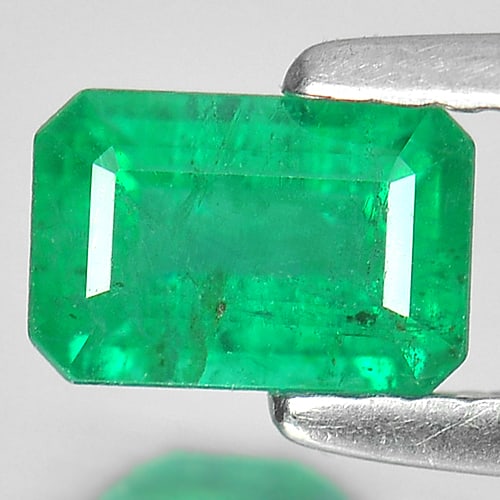 Natural Green Emerald 0.87 Ct. Octagon Shape 6.59 x 4.42 Mm. Gemstone Unheated (1 of 3)