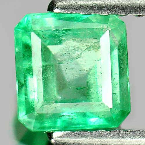 Natural Green Emerald 0.69 Ct. Octagon Shape 5.7 x 5.5 Mm. Gemstone From Columbia: Product ID: 802402336 Product Name: Natural Emerald Weight: 0.69 CT. Size: 5.7 x 5.5 x 3.2 MM. Shape: Octagon Color: Green Clarity:SI Luster: Good Gems Origin: Columbia Treatment: Unheated Crystal Str