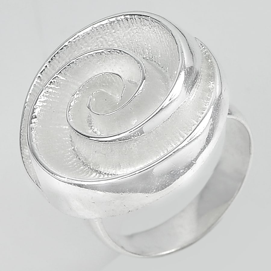 925 Sterling Silver Jewelry Lovely Flower Design Ring 10.34 G. Size 6 (1 of 3)