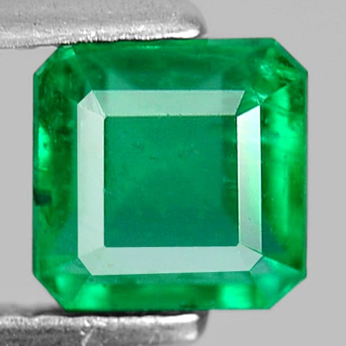 Certified Natural Green Emerald 1.27 Ct. Octagon Shape 5.90 x 5.91 Mm. Gemstone From Columbia (1 of 4)