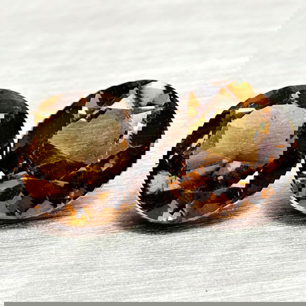 Natural Smokey Quartz 1.23 Ct. 2 Pcs Round Shape 5.7 Mm Gemstones From Brazil (1 of 3)