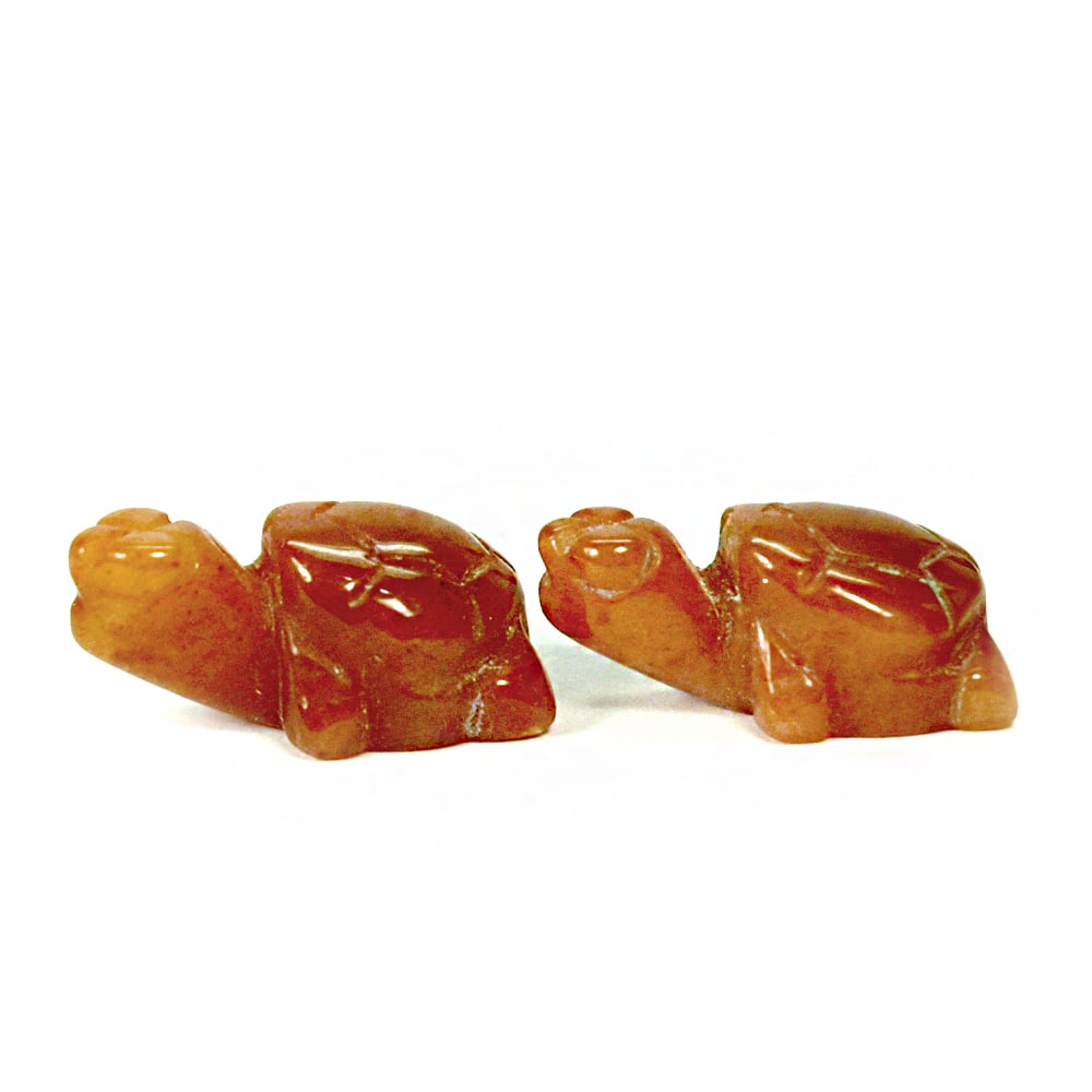 Natural Burmese Honey Jade 36.23 Ct. Turtle Carving 2 Pcs. Size 14 x 22 x 10 Mm.: Product ID: 818102533 Product Name: Natural Gemstones Weight: 36.23 CT. Size: 14 x 22 x 10 MM. Shape: Caving Color: brown Honey Clarity:Opaque Luster: Good Gems Origin: Burma Treatment: Unheated Cryst