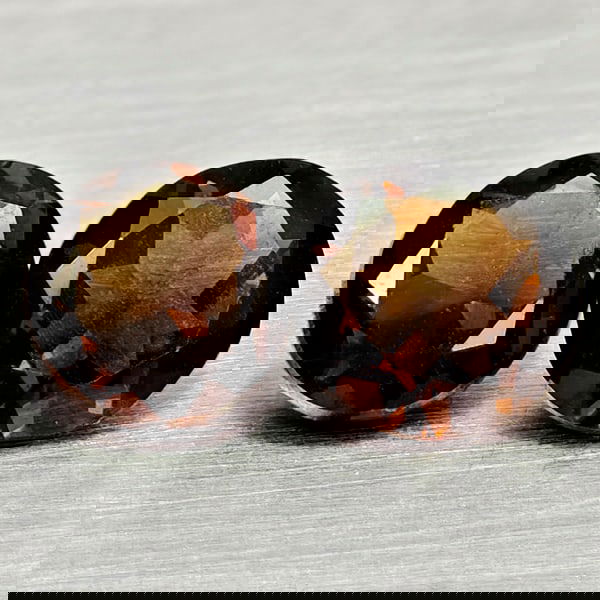 Natural Smokey Quartz 1.13 Ct. 2 Pcs Round Shape 5.7 Mm Gemstones From Brazil (1 of 3)