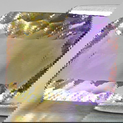 Natural Bi Color Ametrine 5.92 Ct. Octagon Millennium Cut 12.4 x 10.2 Mm Gemstone From Bolivia (1 of 3)