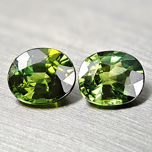 Natural Green Sapphire 1.00 Ct. 2 Pcs. Oval Shape 5.1 x 4.2 Mm Gemstones From Thailand: Product ID: 806161895 Product Name: Natural Green Sapphire Weight: 1.00 CT. Size: 5.1 x 4.2 x 2.1 MM. Shape: Oval Color: Green Clarity:VSI Luster: Very Good Gems Origin: Thailand Treatment: Heated Cry