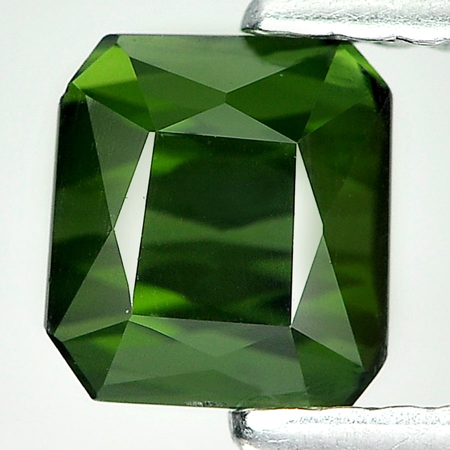 Natural Green Tourmaline 0.99 Ct. Octagon Shape 5.5 x 5.1 Mm Gemstone from Nigeria (1 of 3)