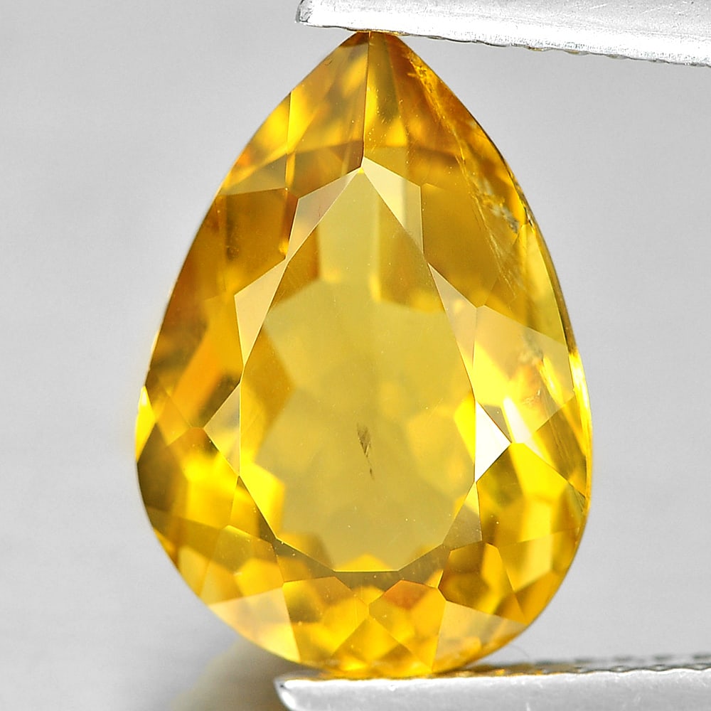 Natural Yellow Citrine 4.82 Ct. Pear Shape 14 x 9.8 Mm. Unheated Gemstone From Brazil: Product ID: 801813238 Product Name: Natural Citrine Weight: 4.82 CT. Size: 14 x 9.8 x 6.7 MM. Shape: Pear Color: Yellow Clarity:VSI Luster: Good Gems Origin: Brazil Treatment: Unheated Crystal Structu