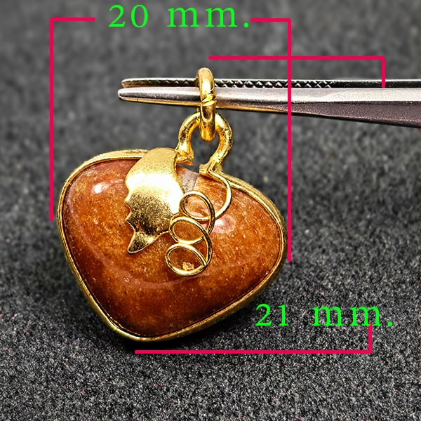 Multi-Color Natural Jade 28.78 Ct. Heart Nickel Pendant 21 x 20 Mm. Gemstone From Thailand (1 of 3)