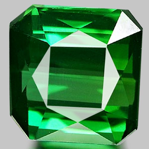 Natural Green Tourmaline 1.42 Ct. VVS Octagon Shape 6.4 x 6.3 Mm. Gemstone From Nigeria (1 of 3)