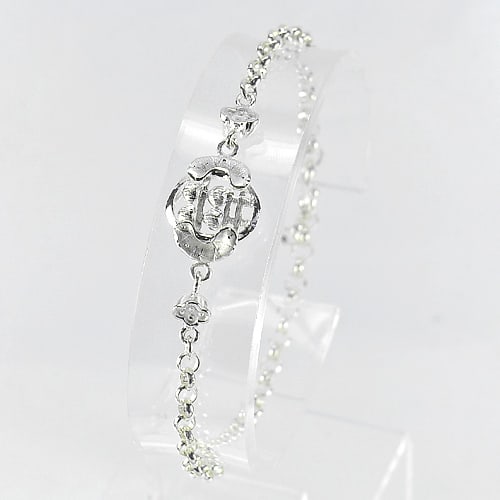 Lovely Design 990 Sterling Silver Jewelry Bracelet Length 8 Inch.: Product ID: 280560096 Product Type: 925 Sterling Silver Fine Jewelry Jewelry Weight: 5.14 Grams. Gemstones Color: Silver Metal: Solid Silver 92.5%. Gemstone Detail: About 5.14 Gram. At Your Service: A