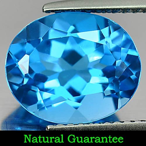 Natural Swiss Blue Topaz 4.82 Ct. VVS Oval Shape 11 x 9 Mm. Gemstone From Brazil: Product ID: 807160615 / Product Name: Natural Blue Topaz / Weight: 4.82 CT. / Size: 11 x 9 x 6.4 MM. / Shape: Oval / Color: Swiss Blue / Clarity:VVS / Luster: Good / Gems Origin: Brazil / Treatment: T