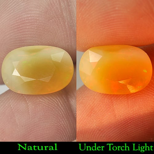 Natural Unheated Multi-Color Opal 3.05 Ct. Play Of Colour Oval Shape 12.7 x 8.5 x 6 Mm. Gemstone: Product ID: 818707580 / Product Name: Natural Opal / Weight: 3.05 CT. / Size: 12.7 x 8.5 x 6 MM. / Shape: Oval / Color: Multi Color / Clarity:VVS / Luster: Good / Gems Origin: Ethiopia / Treatment: Un