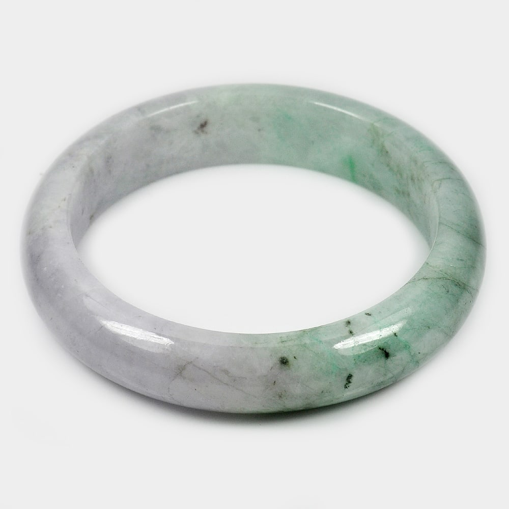 Unheated 410.33 Ct. Natural Gem Multi-Color Jade Bangle Size 80 x 62 x 15 Mm. (1 of 3)