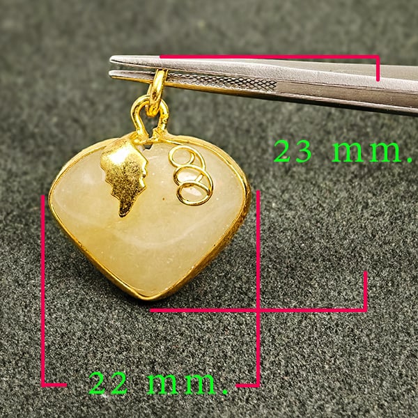 Multi-Color Natural Jade 33.04 Ct. Heart Nickel Pendant 23 x 22 Mm. (1 of 3)