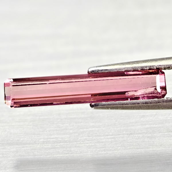 Natural Pink Tourmaline 1.09 Ct. Octagon Shape 17.3 x 3.1 Mm Gemstone From Nigeria: Product ID: 807250917 Product Name: Natural Tourmaline Weight: 1.09 CT. Size: 17.3 x 3.1 x 2 MM. Shape: Octagon Color: Pink Clarity:VSI Luster: Good Gems Origin: Nigeria Treatment: Unheated Crystal St