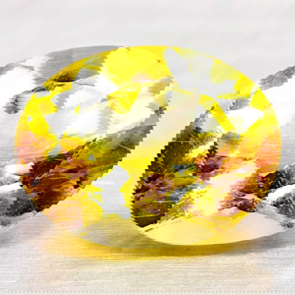 Natural Yellow Citrine 1.70 Ct. Clean Oval Shape 9.1 x 7 Mm. Gemstone From Brazil (1 of 3)