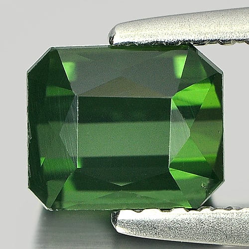 Natural Green Tourmaline 1.16 Ct. Octagon Shape 6.2 x 5.2 Mm Gemstone From Nigeria (1 of 3)