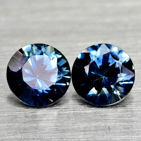Natural Fancy Color Sapphire 0.47 Ct. 2 Pcs Round Diamand Cut 3.8 Mm Gemstones From Tanzania: Product ID: 806162227 Product Name: Natural Green Sapphire Weight: 0.47 CT. Size: 3.8 x 3.8 x 2.3 MM. Shape: Round Diamond Cut Color: Fancy Color Clarity:VSI Luster: Very Good Gems Origin: Tanzania Tr