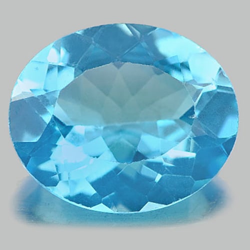 Natural Swiss Blue Topaz 4.67 Ct. Oval Shape 12 x 10 Mm. Gemstone From Brazil: Product ID: 807161137 Product Name: Natural Blue Topaz Weight: 4.67 CT. Size: 12 x 10 x 5.4 MM. Shape: Oval Color: Swiss Blue Clarity:VVS Luster: Good Gems Origin: Brazil Treatment: Treated Crystal St
