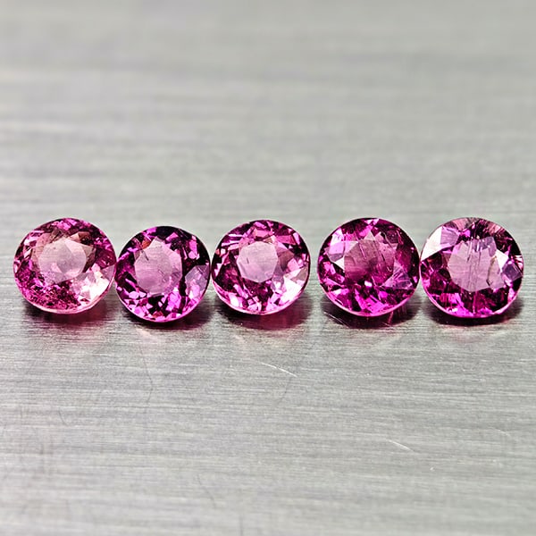 Natural Party Color Pink Tourmaline 1.77 Ct. 5 Pcs Round Shape 4.6 Mm Gemstones From Nigeria: Product ID: 807250697 Product Name: Natural Tourmaline Weight: 1.77 CT. Size: 4.6 x 4.6 x 2.7 MM. Shape: Round Color: Party Color Pink Clarity:SI Luster: Good Gems Origin: Nigeria Treatment: Unheated 