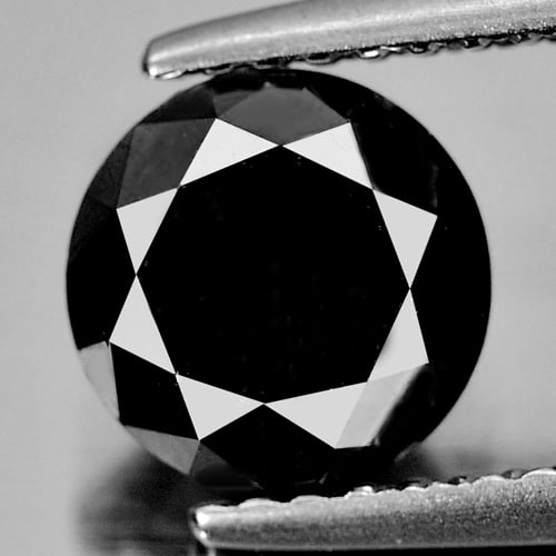 Natural Black Loose Diamond 1.90 Ct. Round Brilliant Cut 7 Mm From Belgium: Product ID: 802102625 Product Name: Natural Natural Diamond Weight: 1.90 CT. Size: 7 x 7 x 5.4 MM. Shape: Round Brilliant Cut Color: Black Clarity:Opaque Luster: Good Gems Origin: Belgium Treatment: T