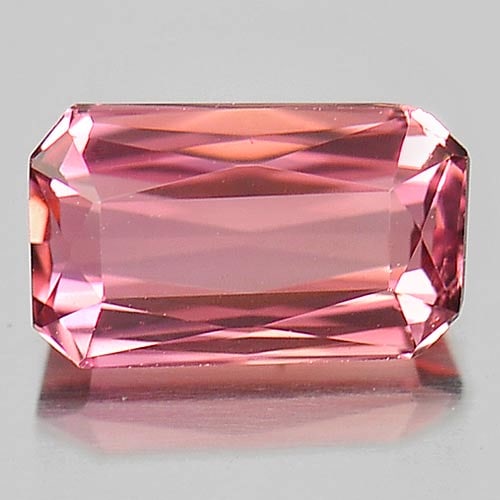 Natural Orangish Pink Tourmaline 0.86 Ct. Octagon Shape 7 x 4.2 Mm. Gemstone From Nigeria (1 of 3)