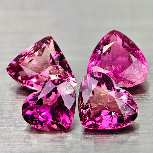 Natural Pink Tourmaline 2.37 Ct. 2 Pcs Mixed Shape 6.9 x 5.6  Mm Gemstones From Nigeria (1 of 3)