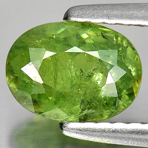 Natural Green Demantoid Garnet 1.12 Ct. Oval Shape 7.5 x 5.5 Mm. Gemstone From Madagascar: Product ID: 802919262 Product Name: Natural Demantoid Weight: 1.12 CT. Size: 7.5 x 5.5 x 3.1 MM. Shape: Oval Color: Green Clarity:SI Luster: Good Gems Origin: Madagascar , Africa Treatment: Unheated C