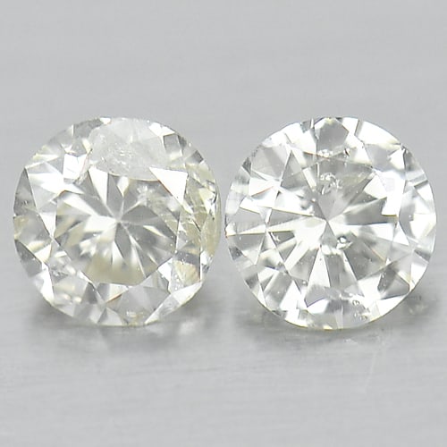 Natural Loose Diamond 0.17 Ct. 2 Pcs. Round Brilliant Cut 3.9 Mm. Unheated: Product ID: 802102132 Product Name: Natural Natural Diamond Weight: 0.17 CT. Size: 2.9 x 2.9 x 1.9 MM. Shape: Round Brilliant Cut Color: G Clarity:SI1 Luster: Scintillating Gems Origin: Belgium Treatm