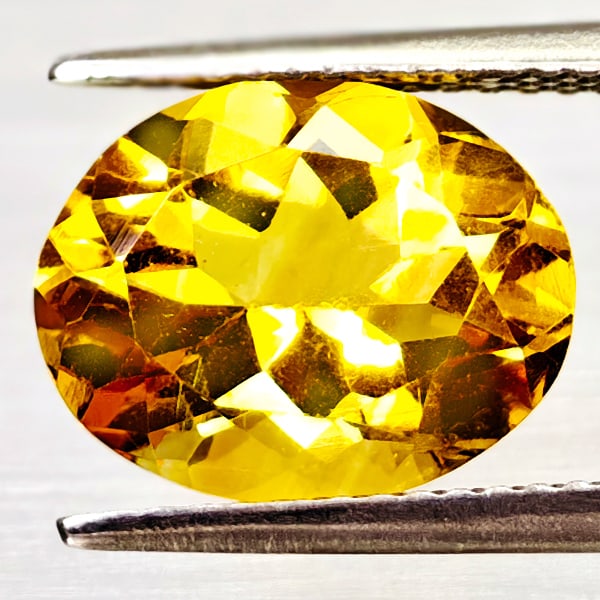 Natural Yellow Citrine 3.90 Ct. Oval Shape 11.7 x 9.3 Mm Gemstone From Brazil: Product ID: 801815119 Product Name: Natural Citrine Weight: 3.90 CT. Size: 11.7 x 9.3 x 6.6 MM. Shape: Oval Shape Color: Yellow Clarity:VSI Luster: Good Gems Origin: Brazil Treatment: Unheated Crystal