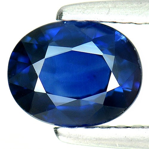 Certified Natural Blue Sapphire 1.27 Ct. Oval Shape 7.12 x 5.66 Mm Gemstone From Madagascar (1 of 4)