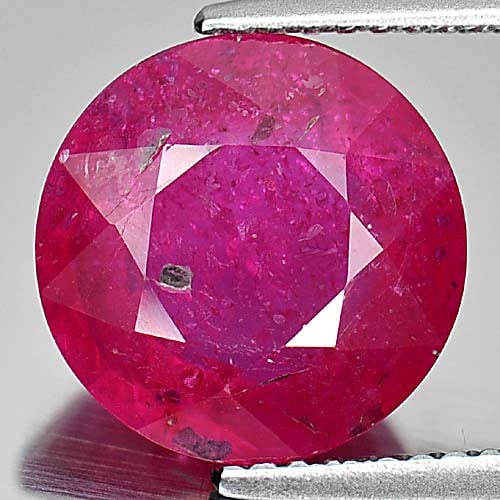 Natural Red Pink Ruby 5.17 Ct. Round Shape 10.6 Mm Gemstone from Mozambique (1 of 3)